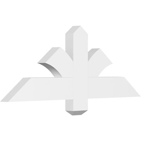 Ekena Millwork Redmond Architectural Grade PVC Gable Bracket, 36"W x 13 1/2"H x 2"D x 4"F, 9/12 Pitch GBP036X14X0204RED00